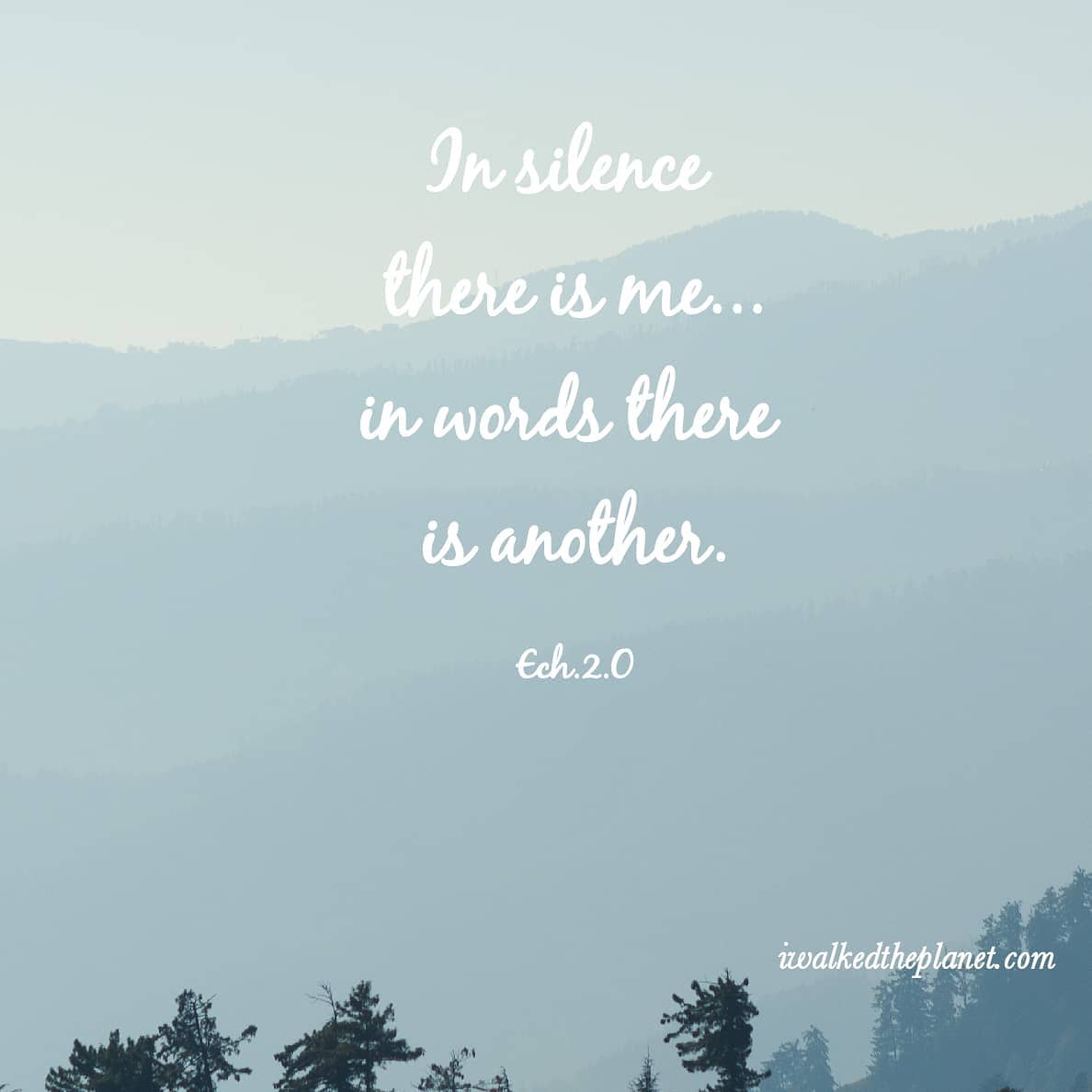 Often we are in conflict between the one we are inside the silence